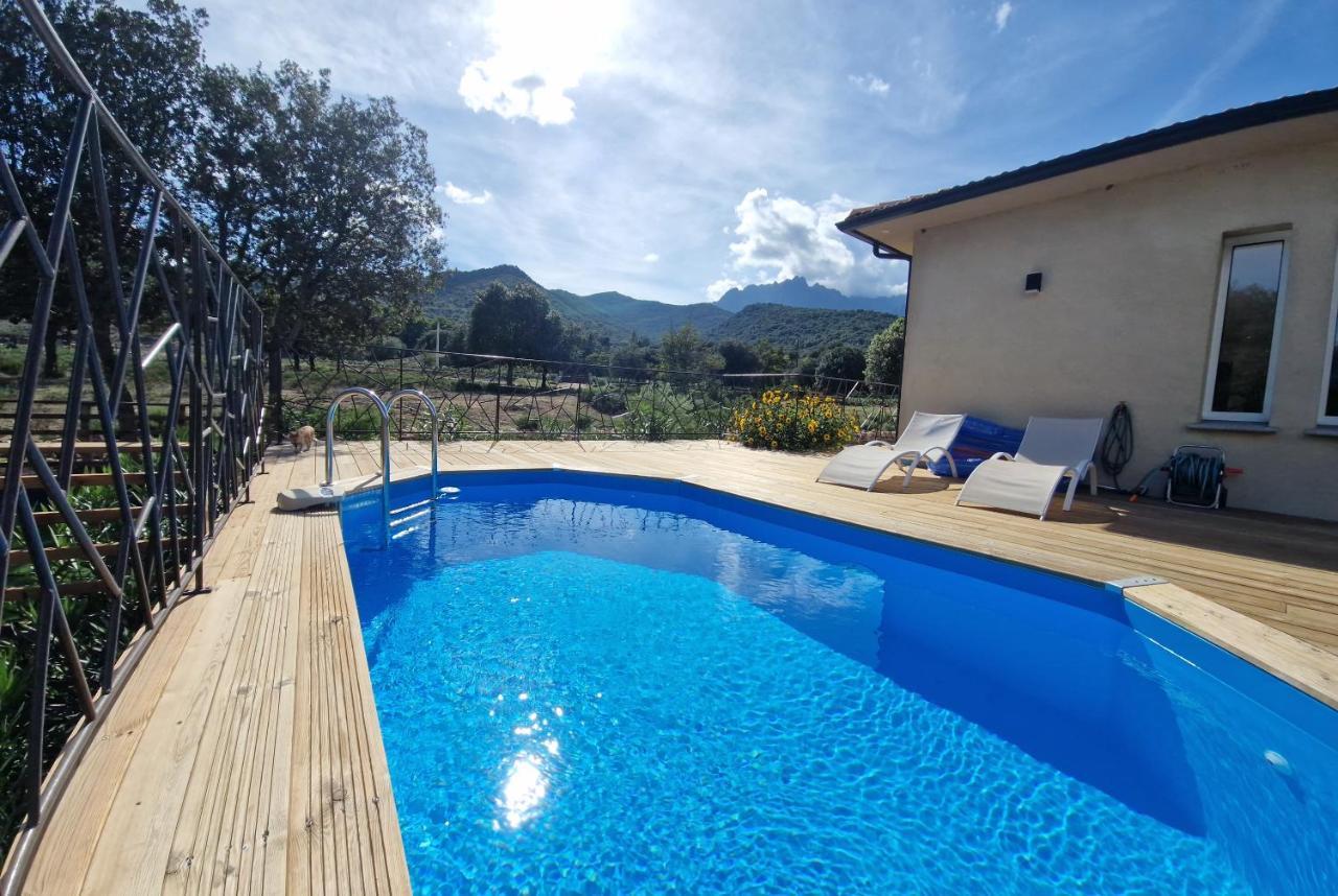 Domaine U Filanciu - Casa Chiara - Centru Di Corsica Villa Moltifao Bagian luar foto